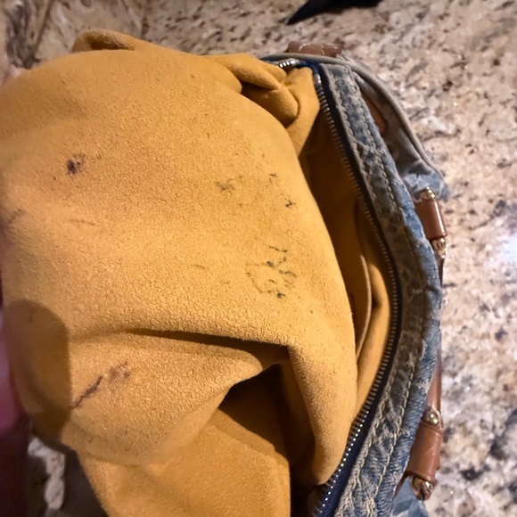 Louis Vuitton Blue and Brown Shoulder Bag with Monogram - Picture 13 of 16